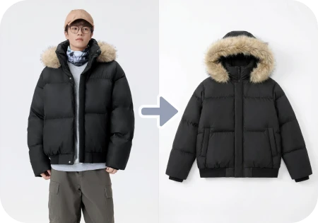 ai clothing piece flatlay generator by weshop ai